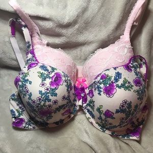 Two Victoria’s Secret Lace & Floral Bras Size 36C